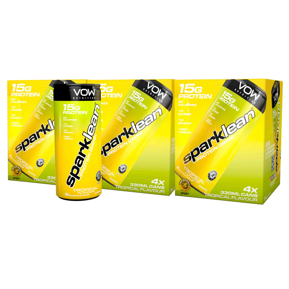 VOW Nutrition Sparklean Protein Drink 12x330ml Tropical