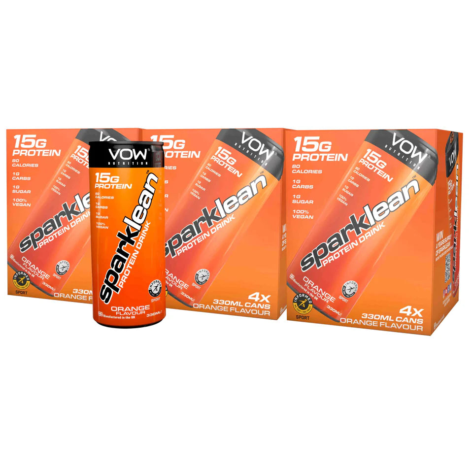 VOW Nutrition Sparklean Protein Drink 12x330ml Orange