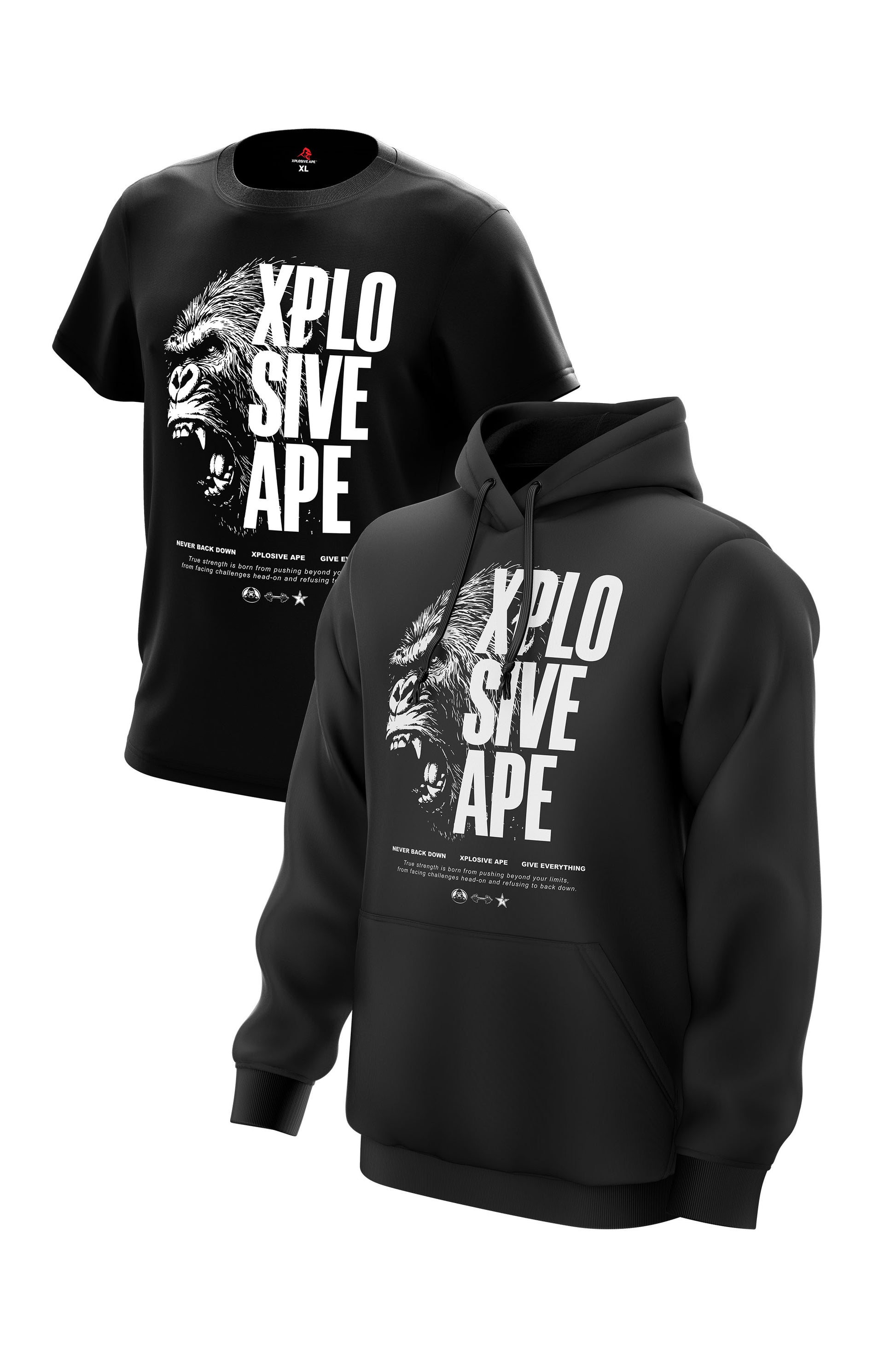 XAPE Vanguard V2 Hoodie & Tee - Black