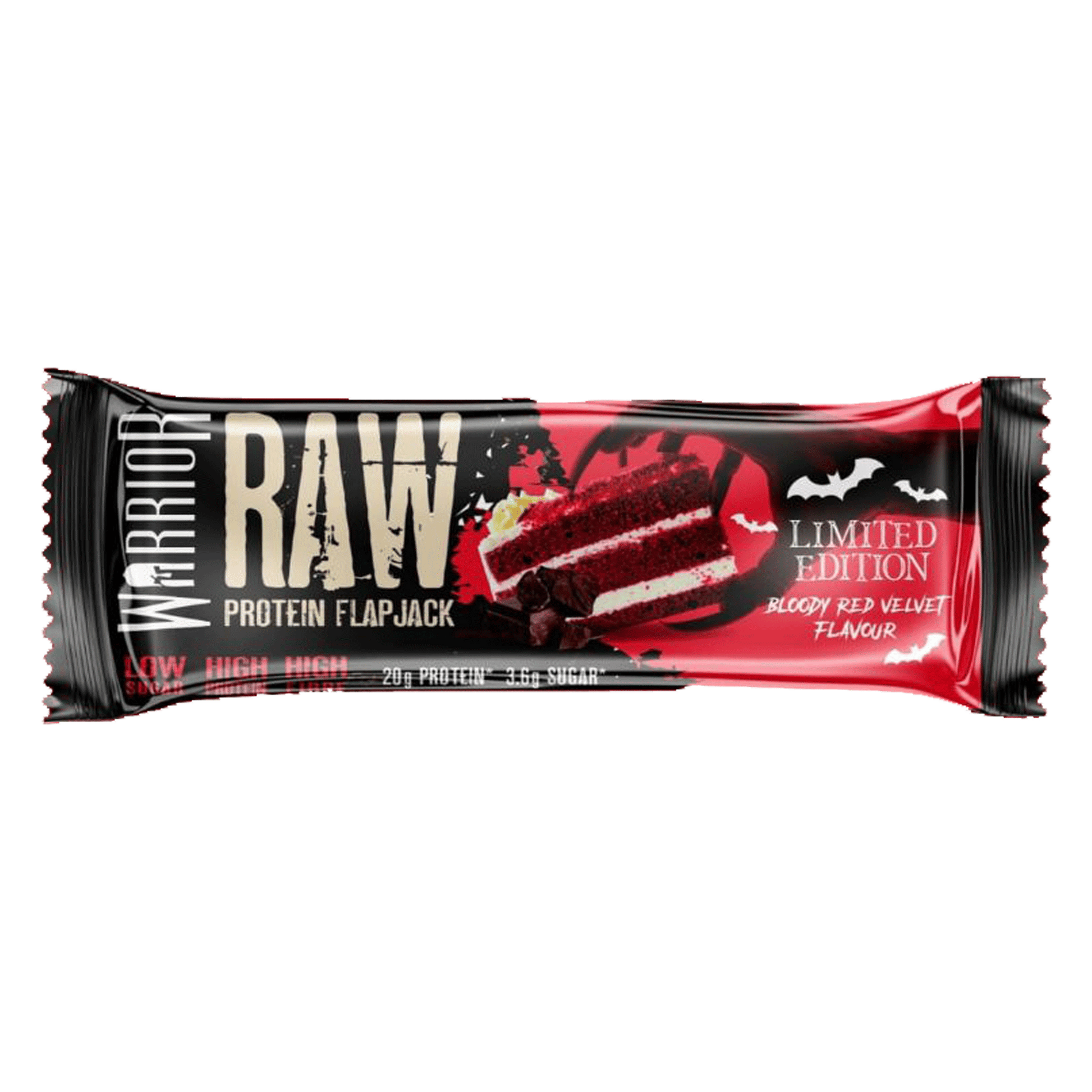 Warrior Raw Protein Flapjack 12x75g Red Velvet Cake