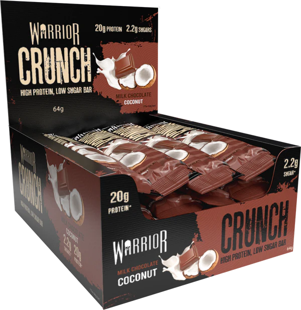 Warrior Crunch Bars 12x64g Milk Chocolate Coconut