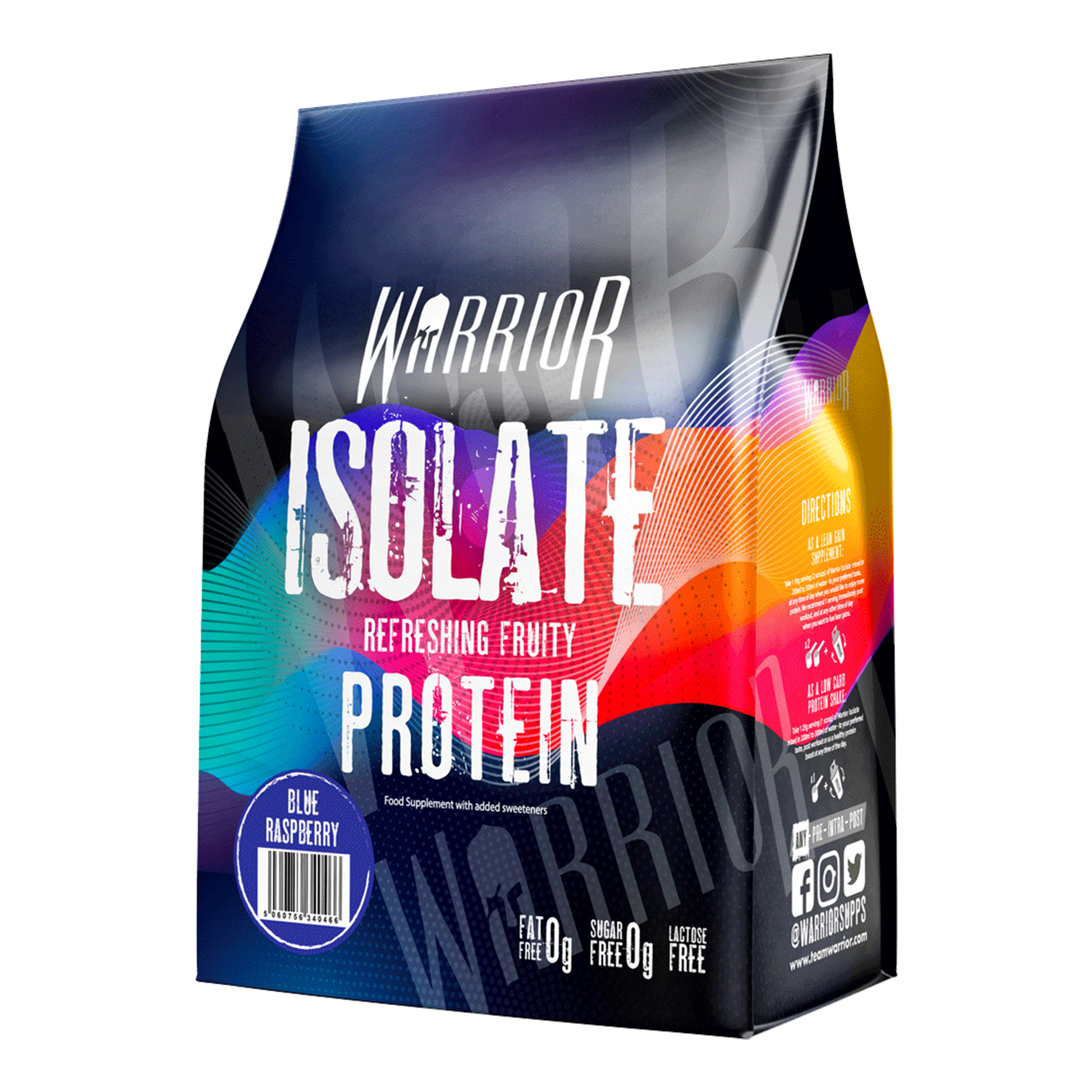 Warrior Isolate 500g Blue Raspberry