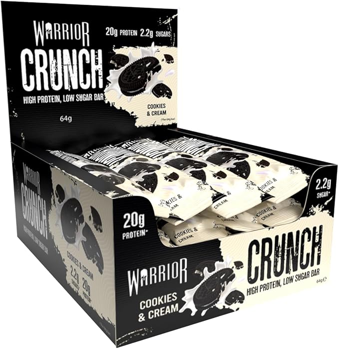 Warrior Crunch Bars 12x64g Choc Chip Cookie Dough