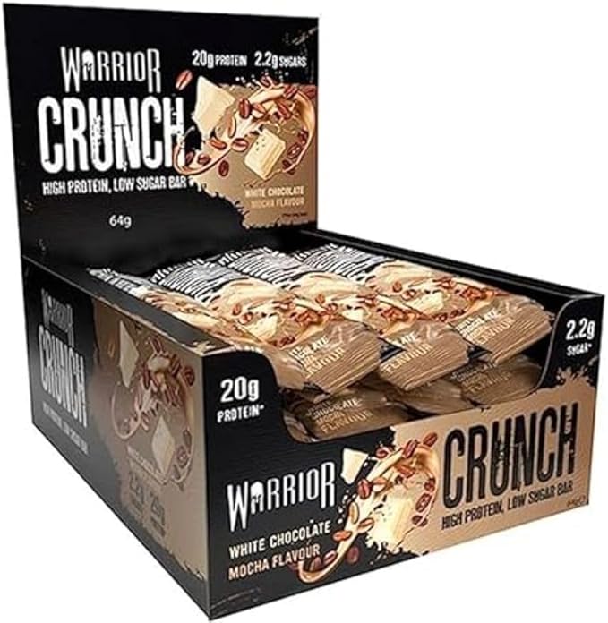 Warrior Crunch Bars 12x64g White Choc Mocha