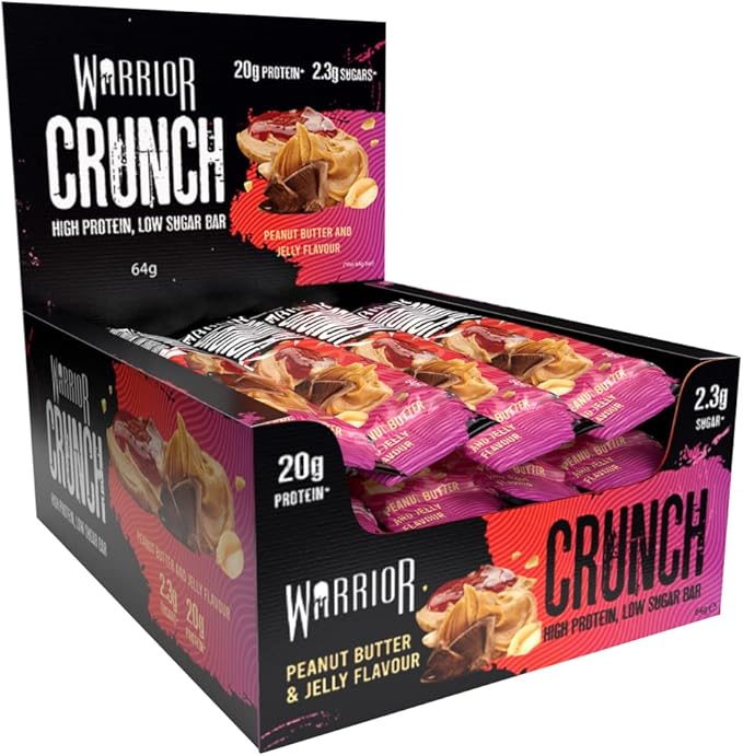 Warrior Crunch Bars 12x64g Peanut Butter & Jelly