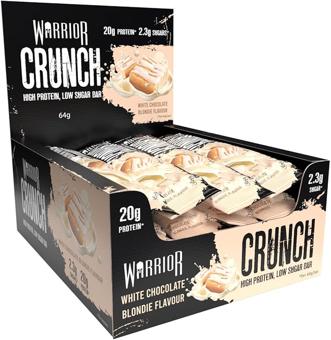 Warrior Crunch Bars 12x64g White Chocolate Blondie