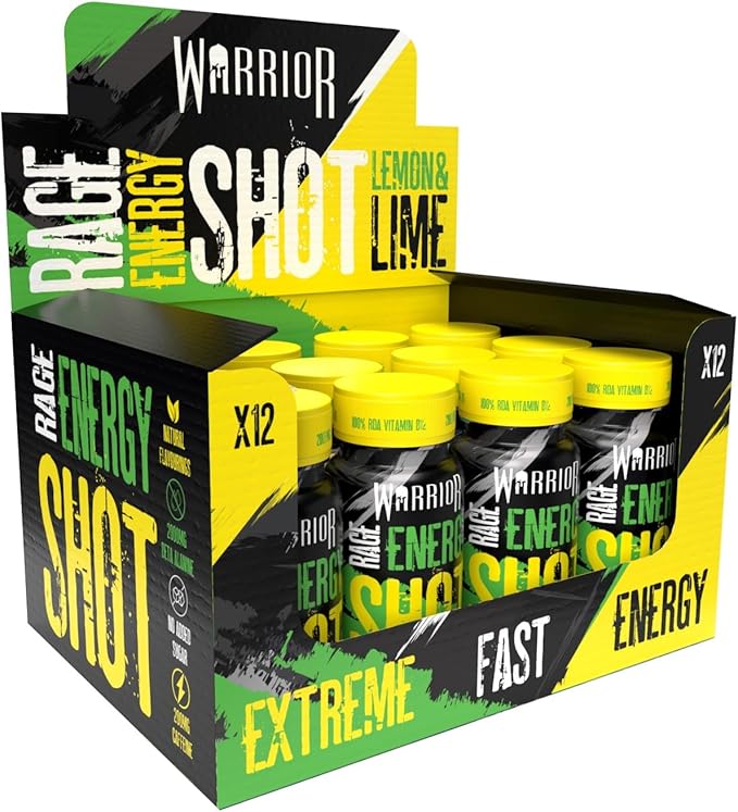 Warrior RAGE Energy Shots 12x60ml Lemon Lime