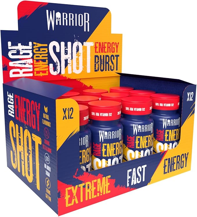 Warrior RAGE Energy Shots 12x60ml Energy Burst