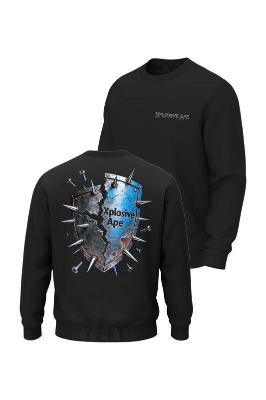 XAPE Warplate Shield Sweatshirt - Black