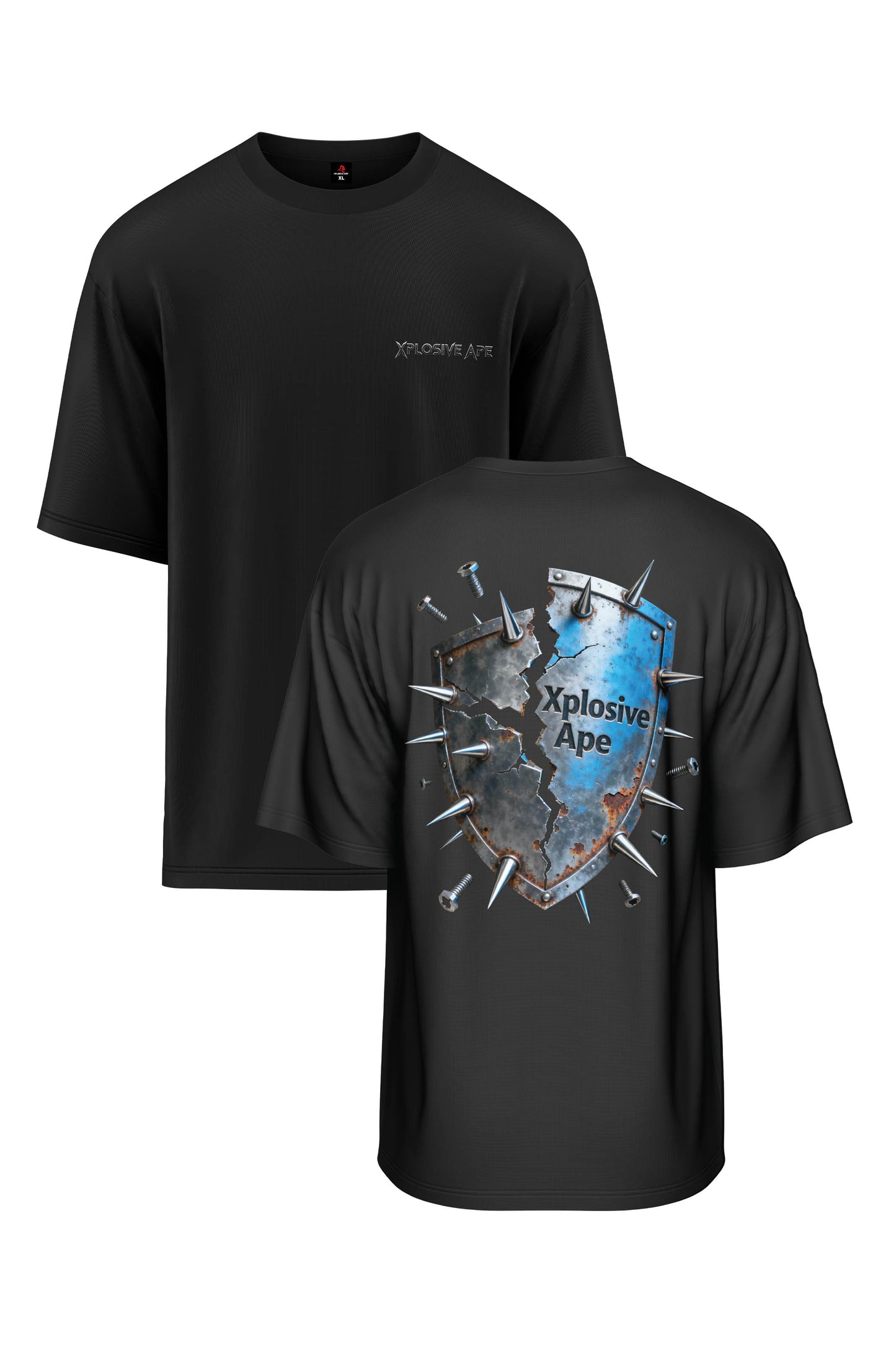 XAPE Warplate Shield Oversized Tee - Black
