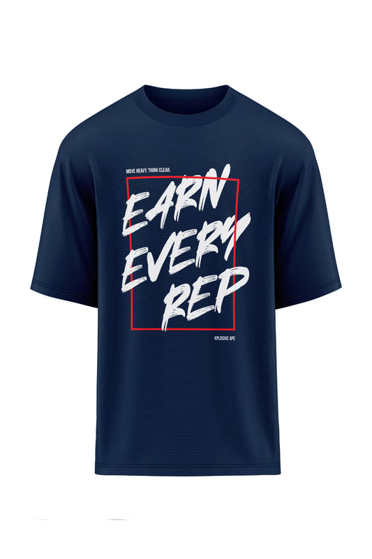 XAPE Weight Warp Oversized Tee - Navy