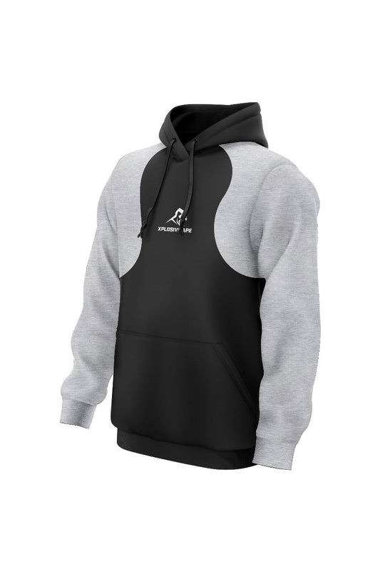 XAPE Greyzone String Hoodie - Black/Sports Grey