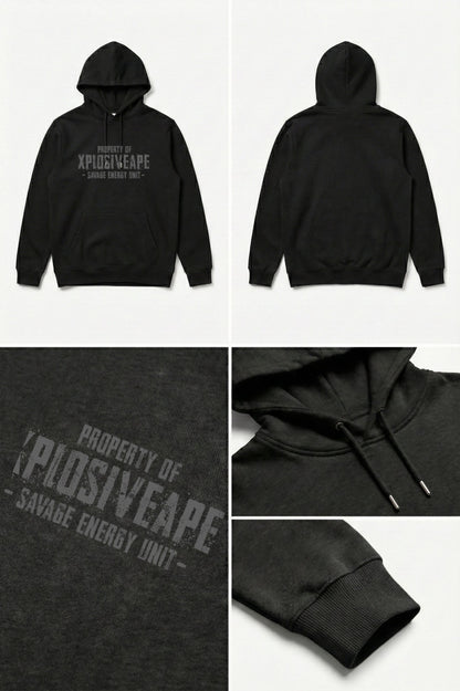 XAPE Savage Energy Unit String Hoodie - Black
