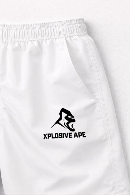 XAPE Classic Logo Mesh Shorts - White