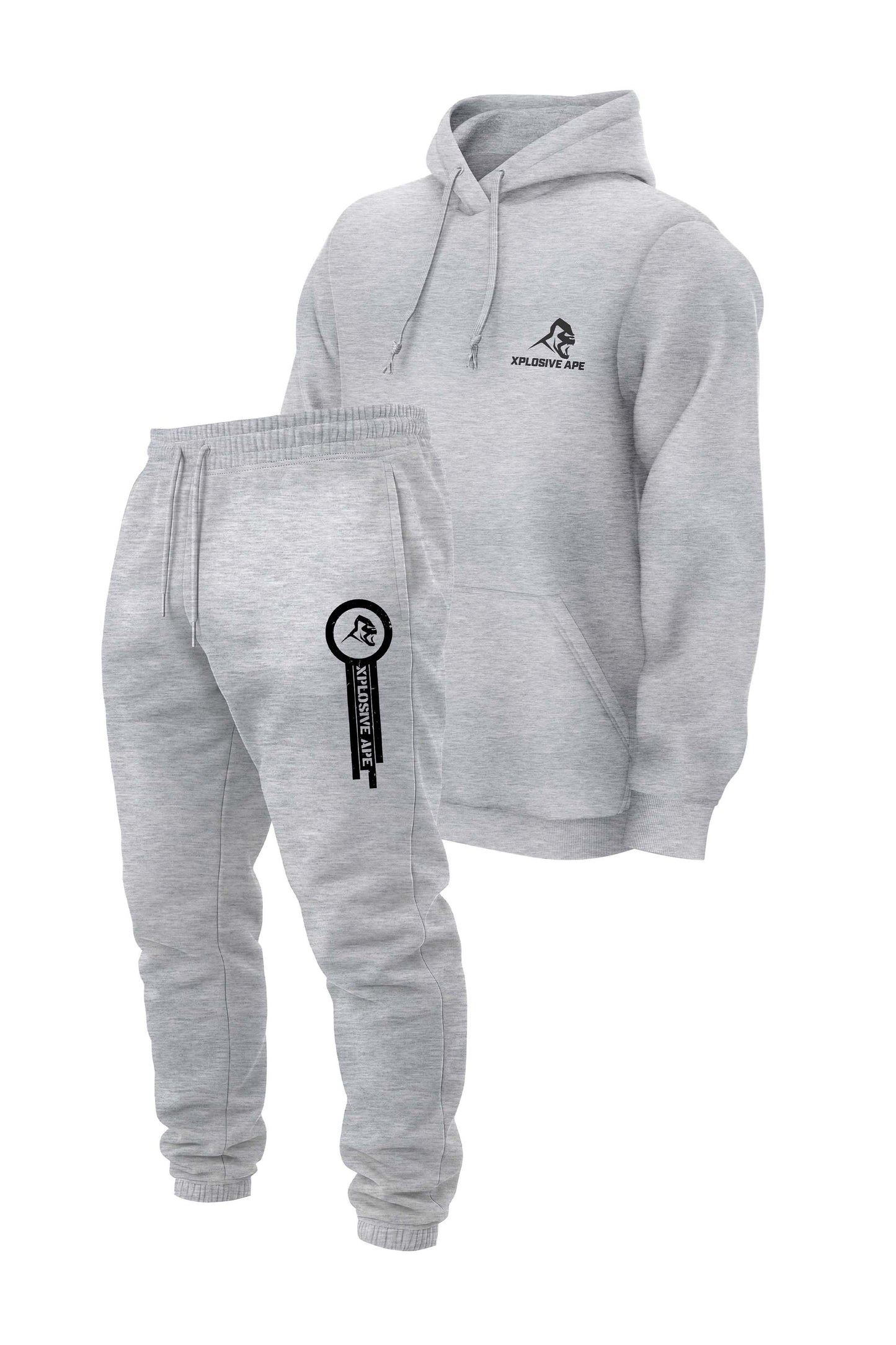 XAPE Classic V2 String Hoodie & Panelled V2 Joggers Combo - Grey