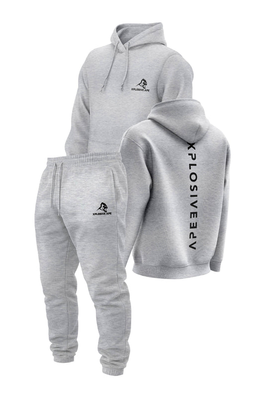 XAPE Futuristic V2 String Hoodie & Prime Logo V2 Joggers Combo - Sports Grey