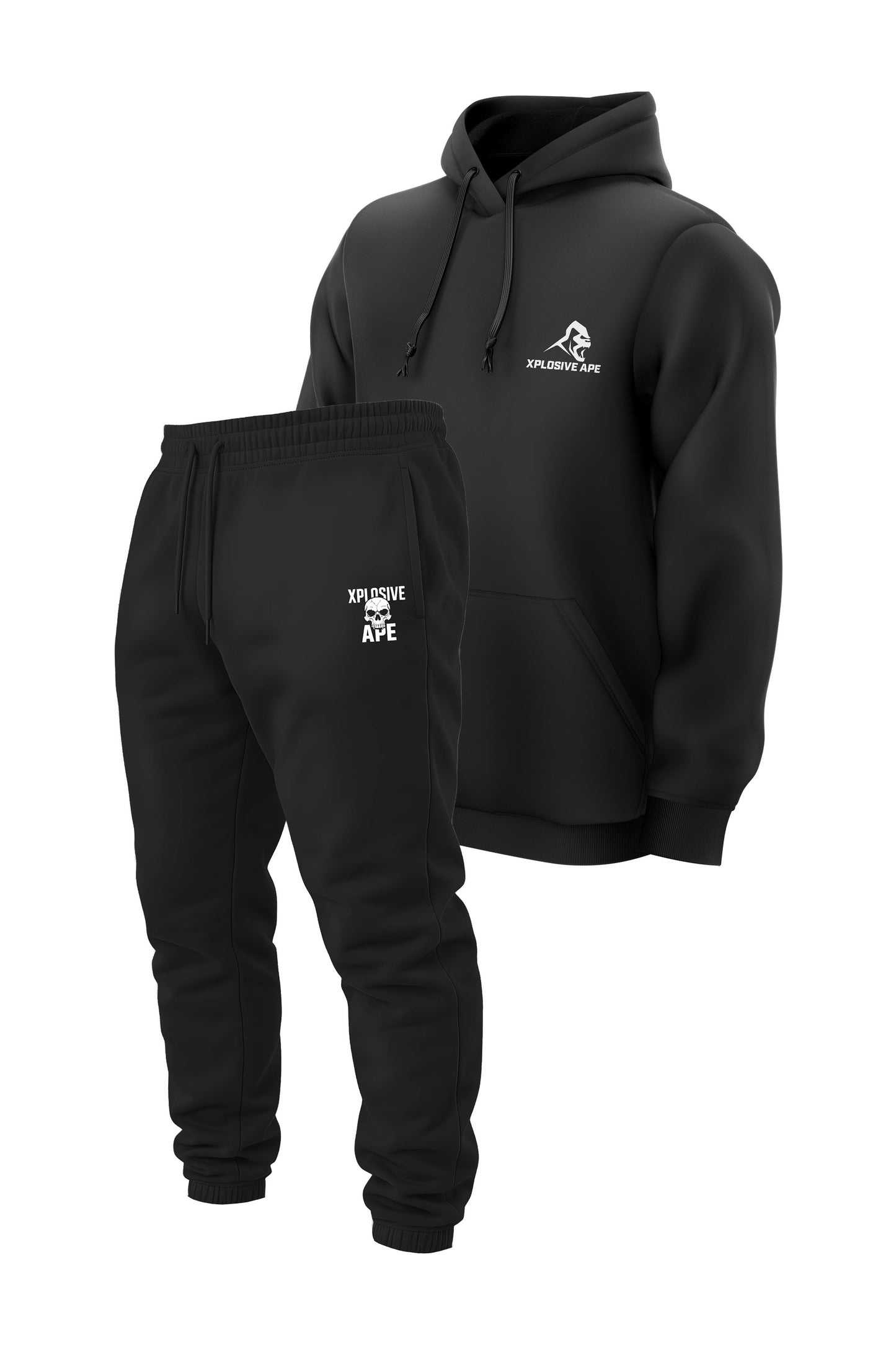 XAPE Prime String Hoodie & Skull Force Joggers - Black