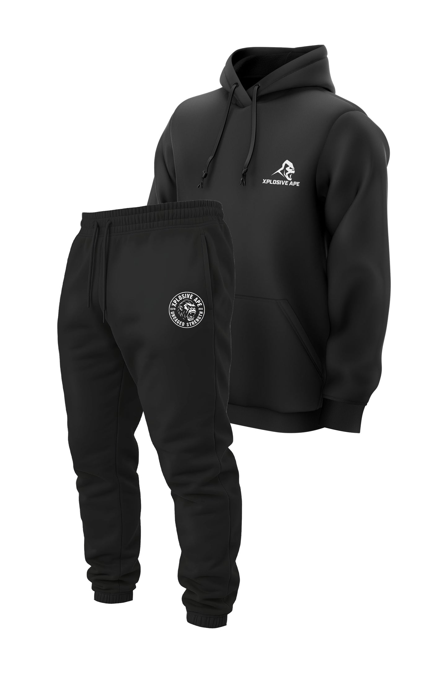 XAPE Prime String Hoodie & Uncaged Strength Joggers - Black