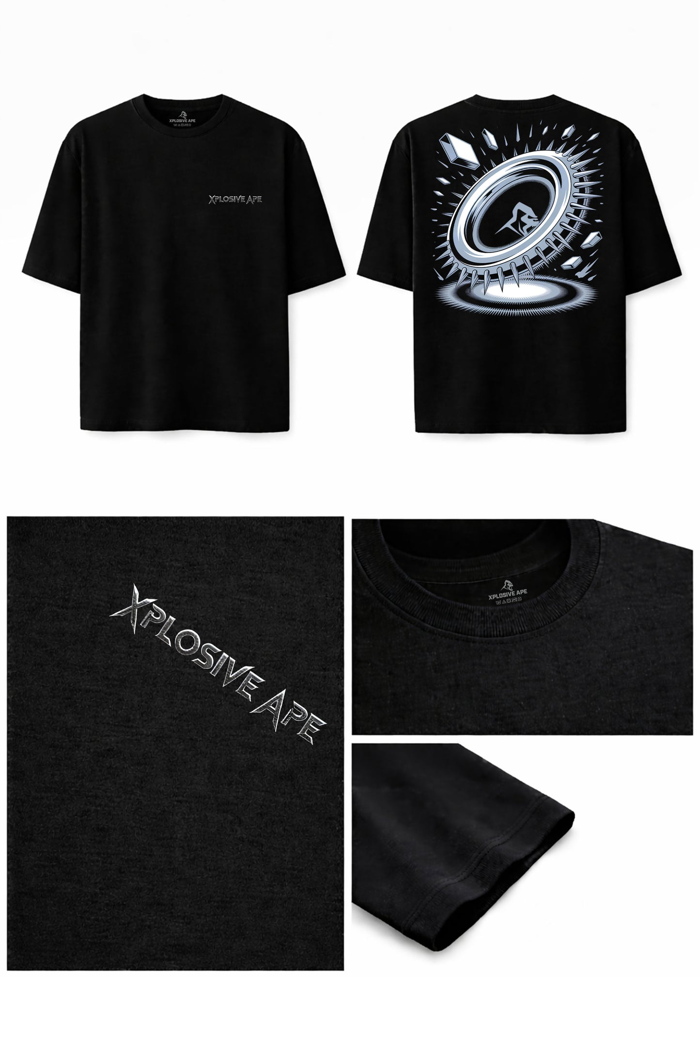 XAPE Apex Core Oversized Tee - Black
