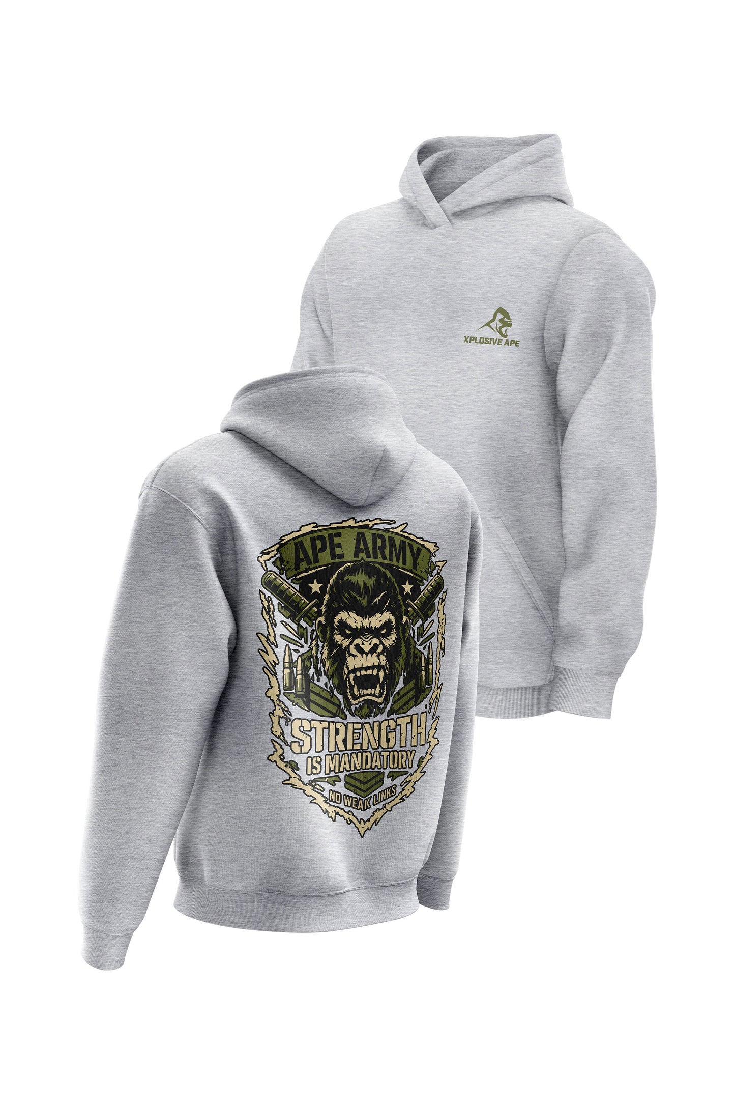 XAPE Army Hoodie - Sports Grey