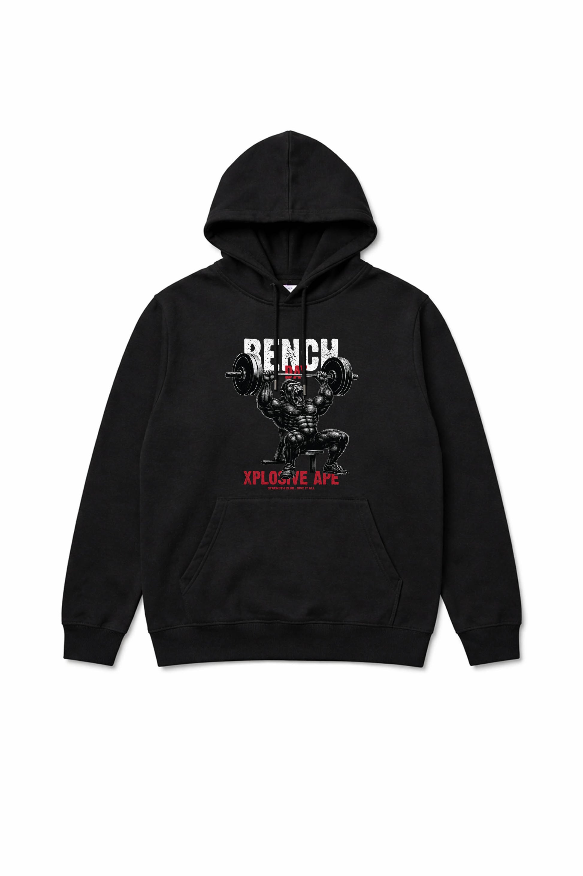 XAPE Bench Day V4 String Hoodie - Black