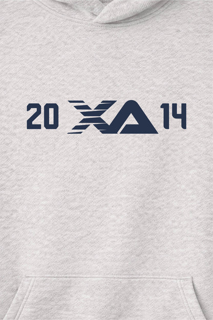XAPE Blockline Raglan Hoodie - Oatmeal Heather/Indigo