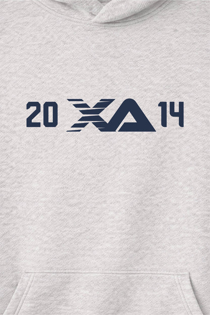 XAPE Blockline Raglan Hoodie - Oatmeal Heather/Indigo