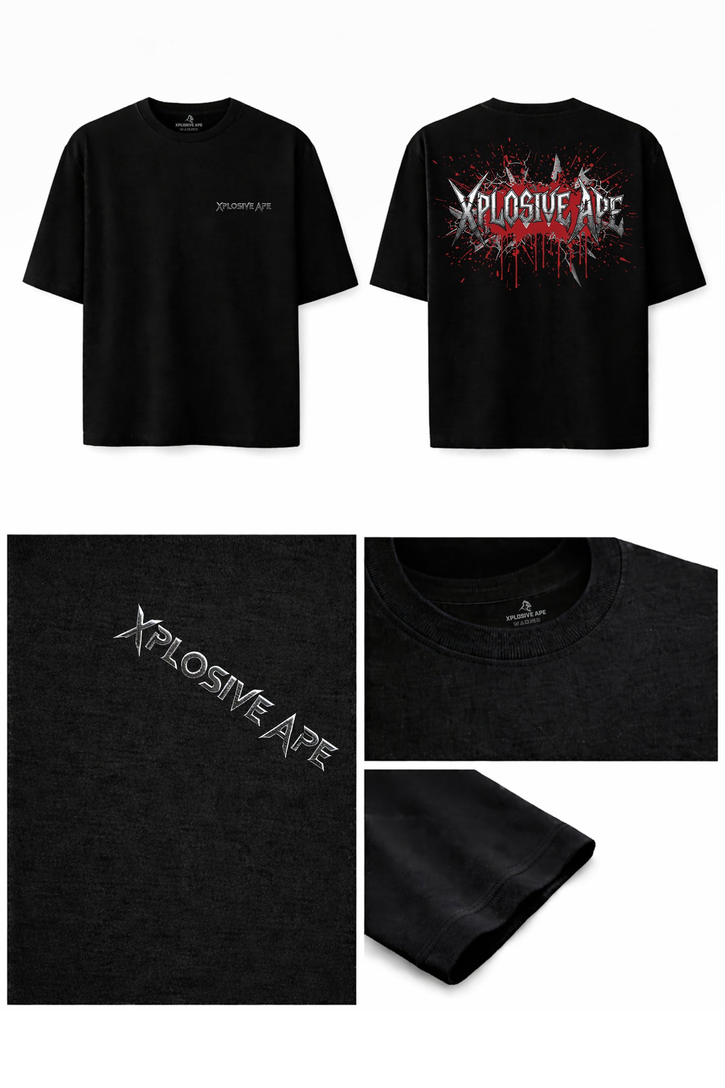 XAPE Bloodchrome Oversized Tee - Black