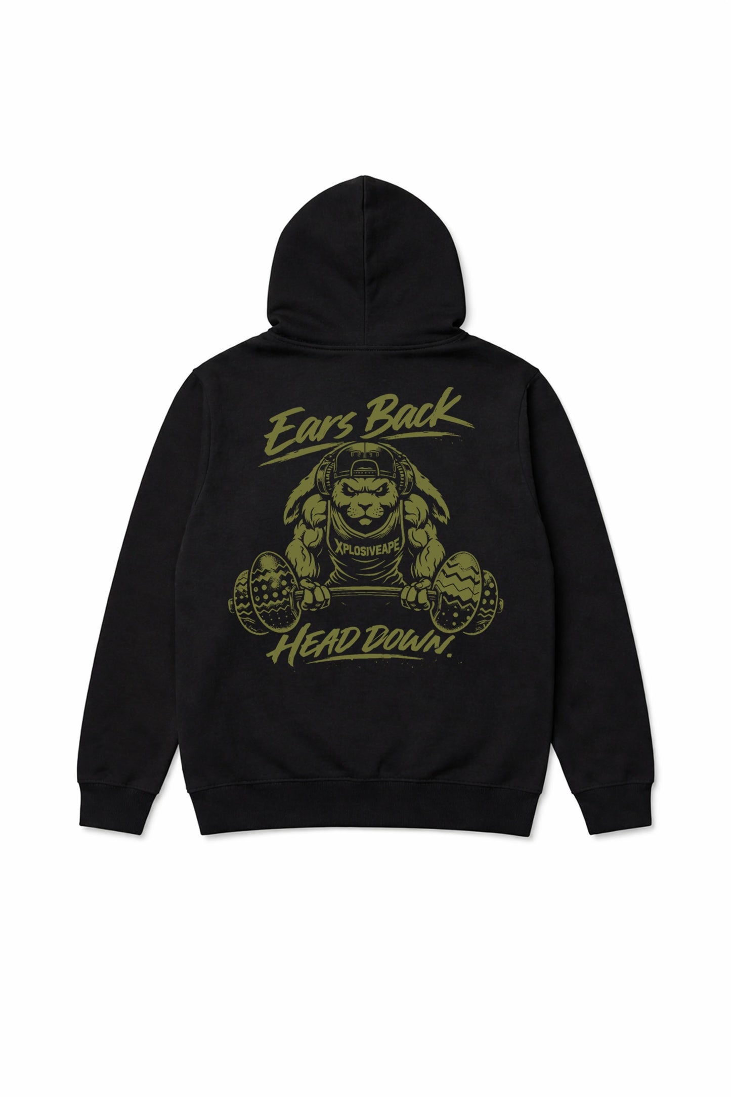 XAPE Head Down String Hoodie - Black