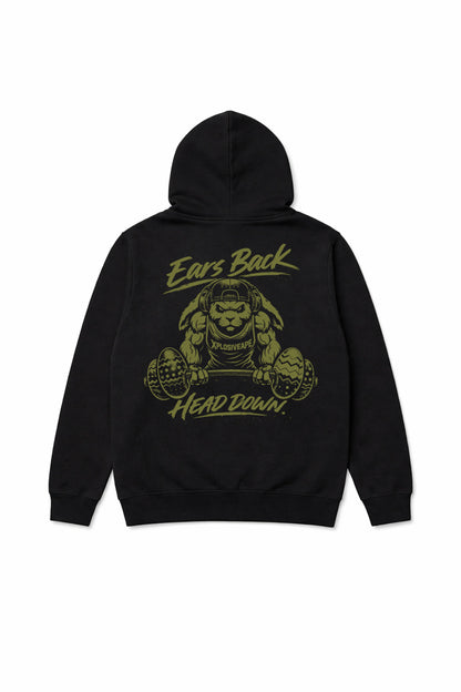 XAPE Head Down String Hoodie - Black