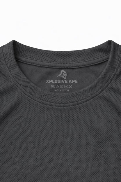 XAPE Classic Badge Logo X Tech Tee - Charcoal