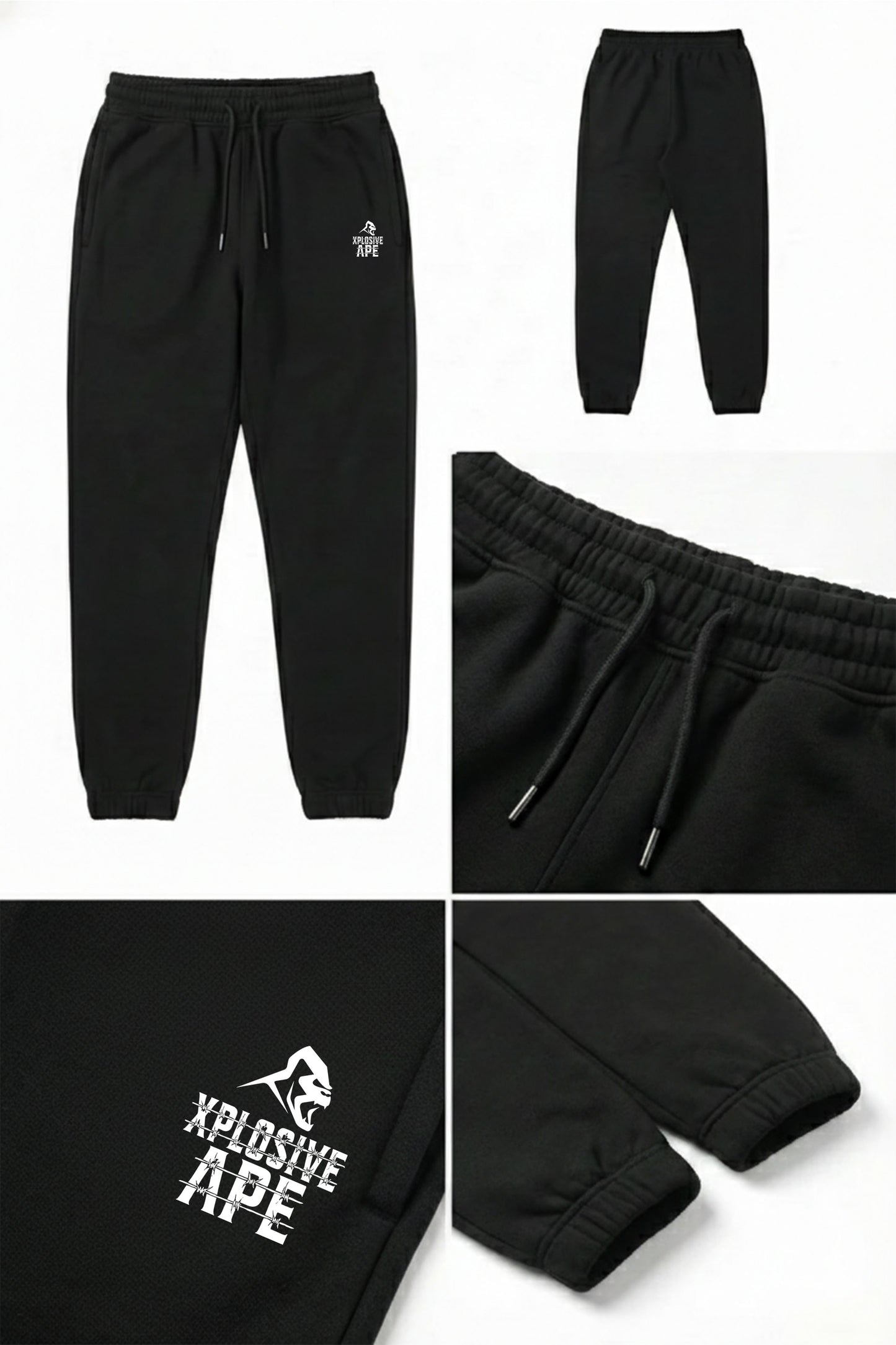 XAPE Classic Barbed Logo Joggers - Black
