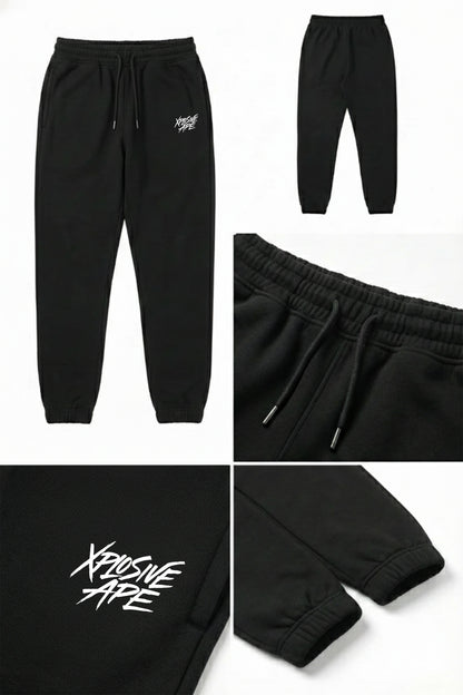 XAPE Classic Brush Script Joggers - Black