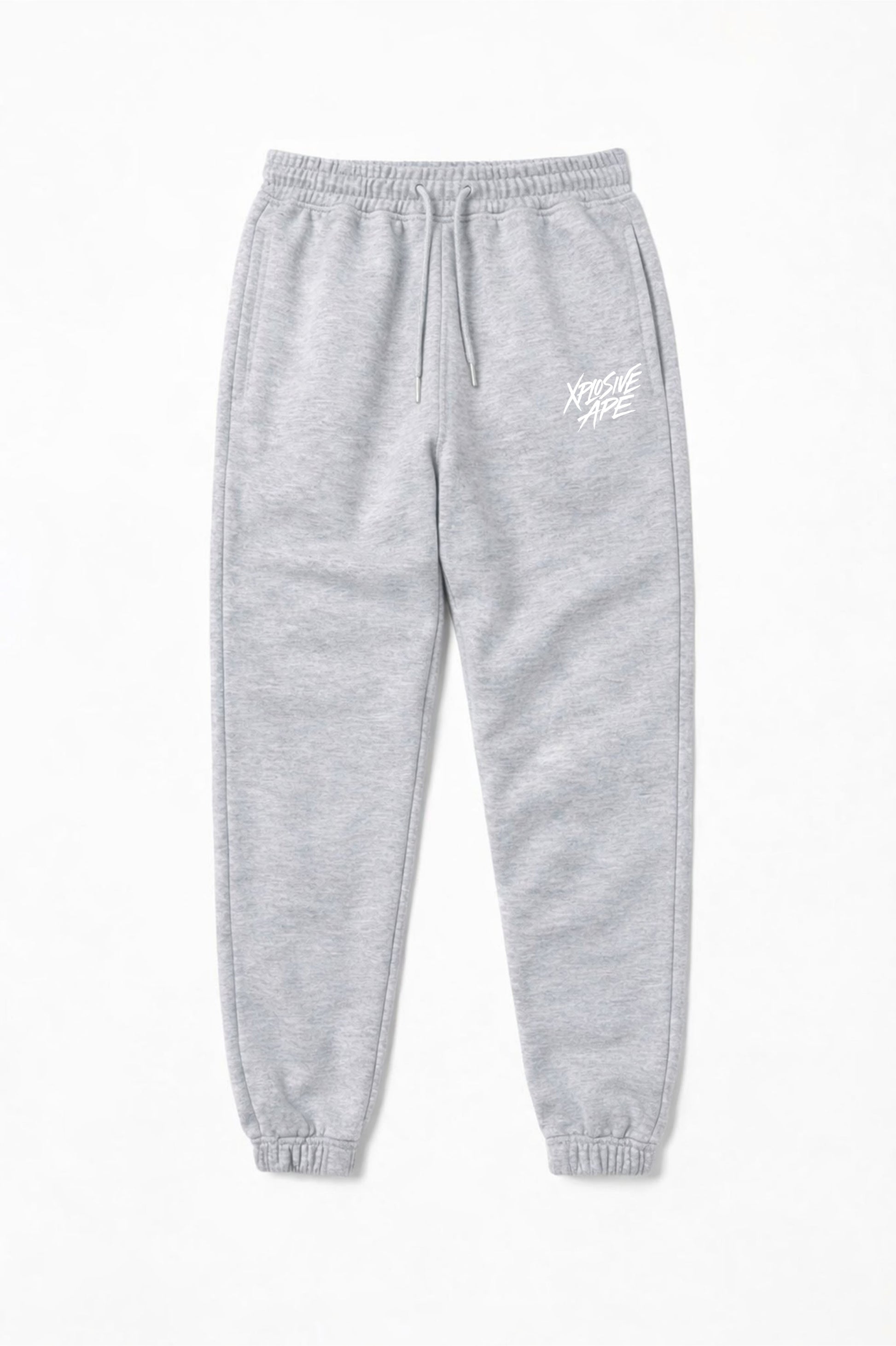 XAPE Classic Brush Script Joggers - Heather Grey
