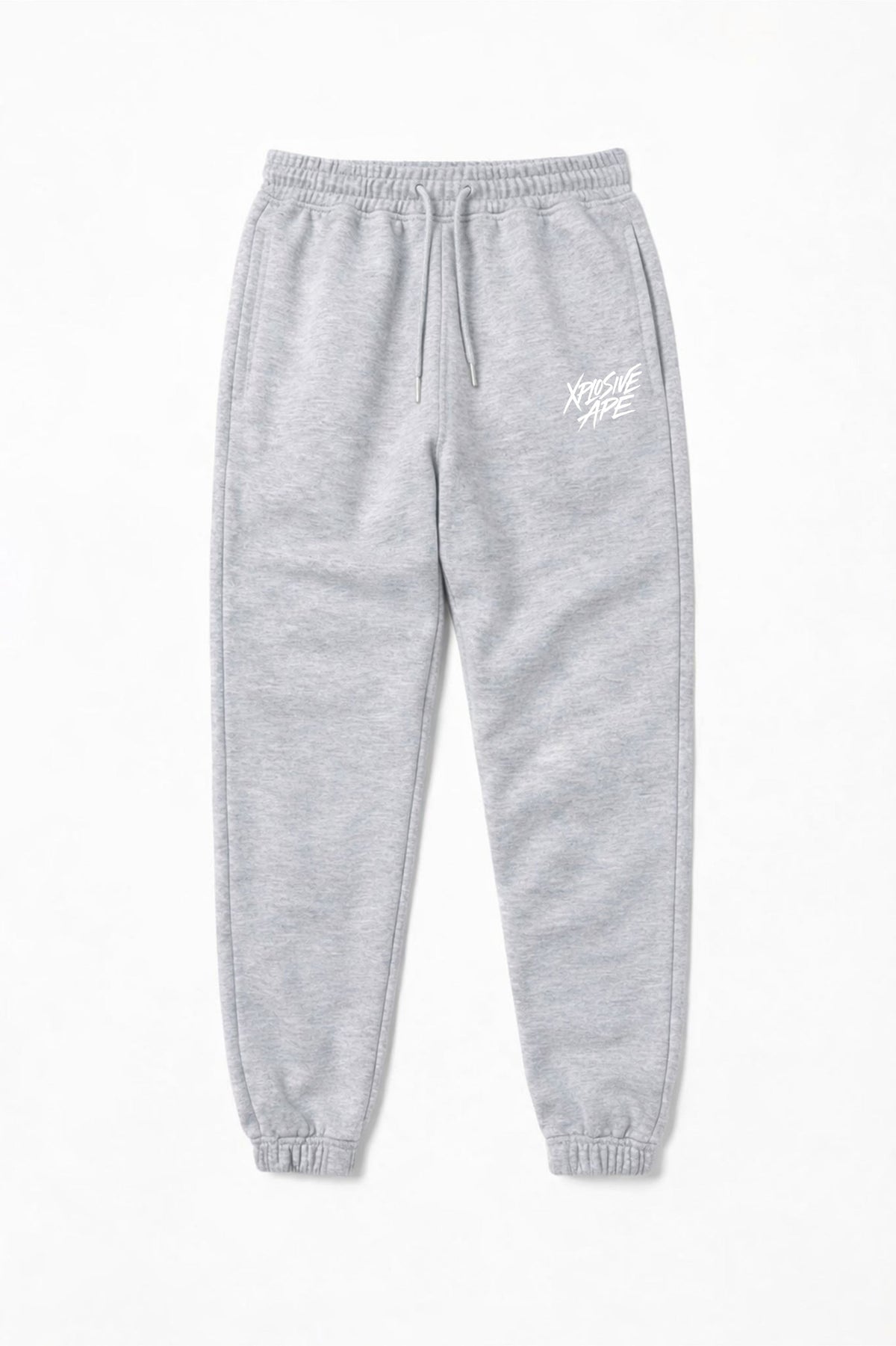 XAPE Classic Brush Script Joggers - Heather Grey
