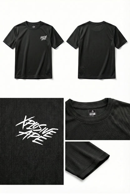 XAPE Classic Brush Script X Tech Tee - Black