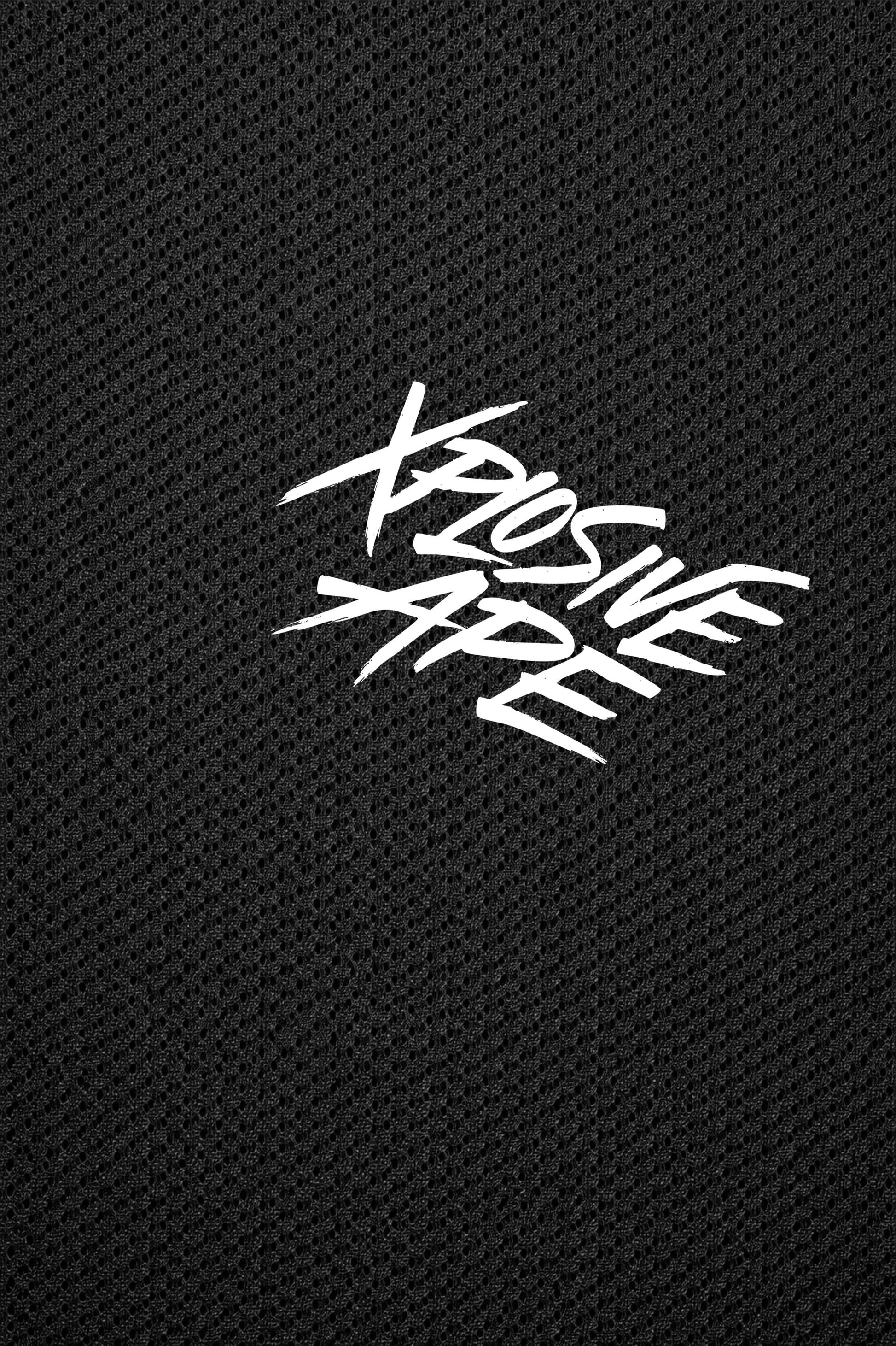 XAPE Classic Brush Script X Tech Tee - Black