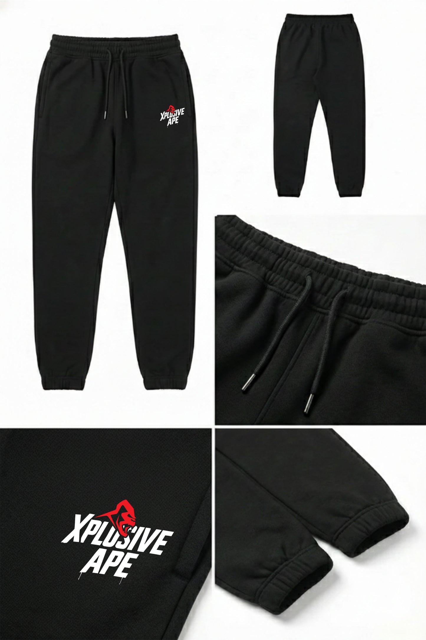 XAPE Classic Stencil Logo Joggers - Black