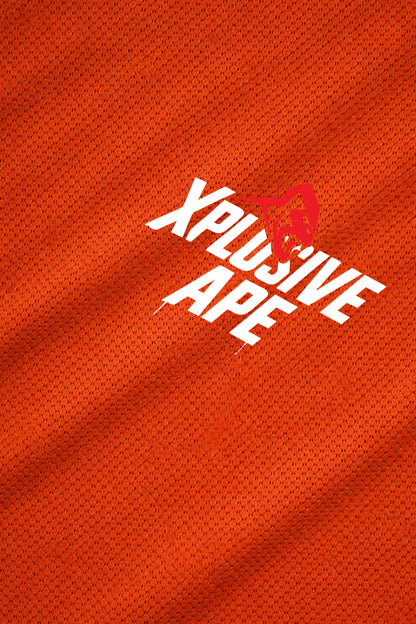 XAPE Classic Stencil Logo X Tech Tee - Orange