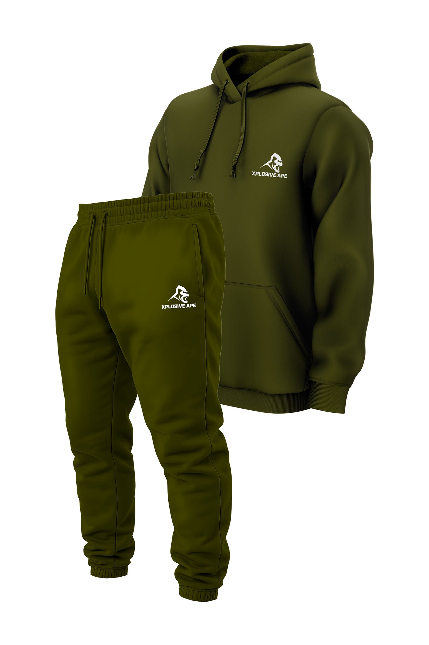 XAPE Classic V2 String Hoodie & Prime Logo V2 Joggers Combo - Olive Green