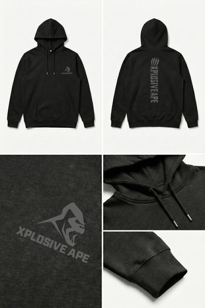 XAPE Claw Strike String Hoodie - Black