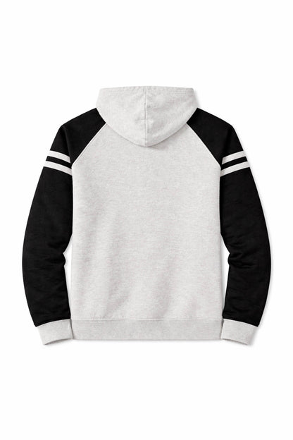 XAPE Collegiate Raglan Hoodie - Oatmeal Heather/Black