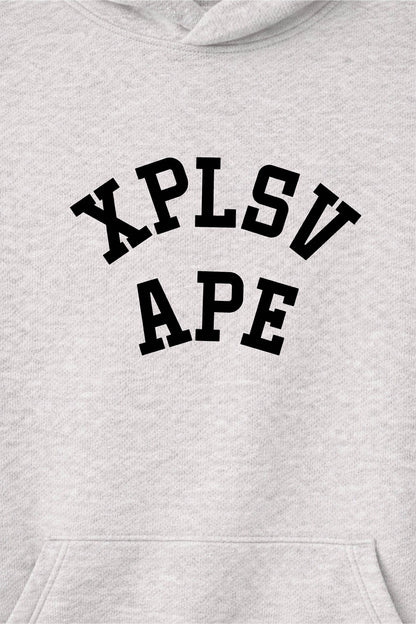 XAPE Collegiate Raglan Hoodie - Oatmeal Heather/Black