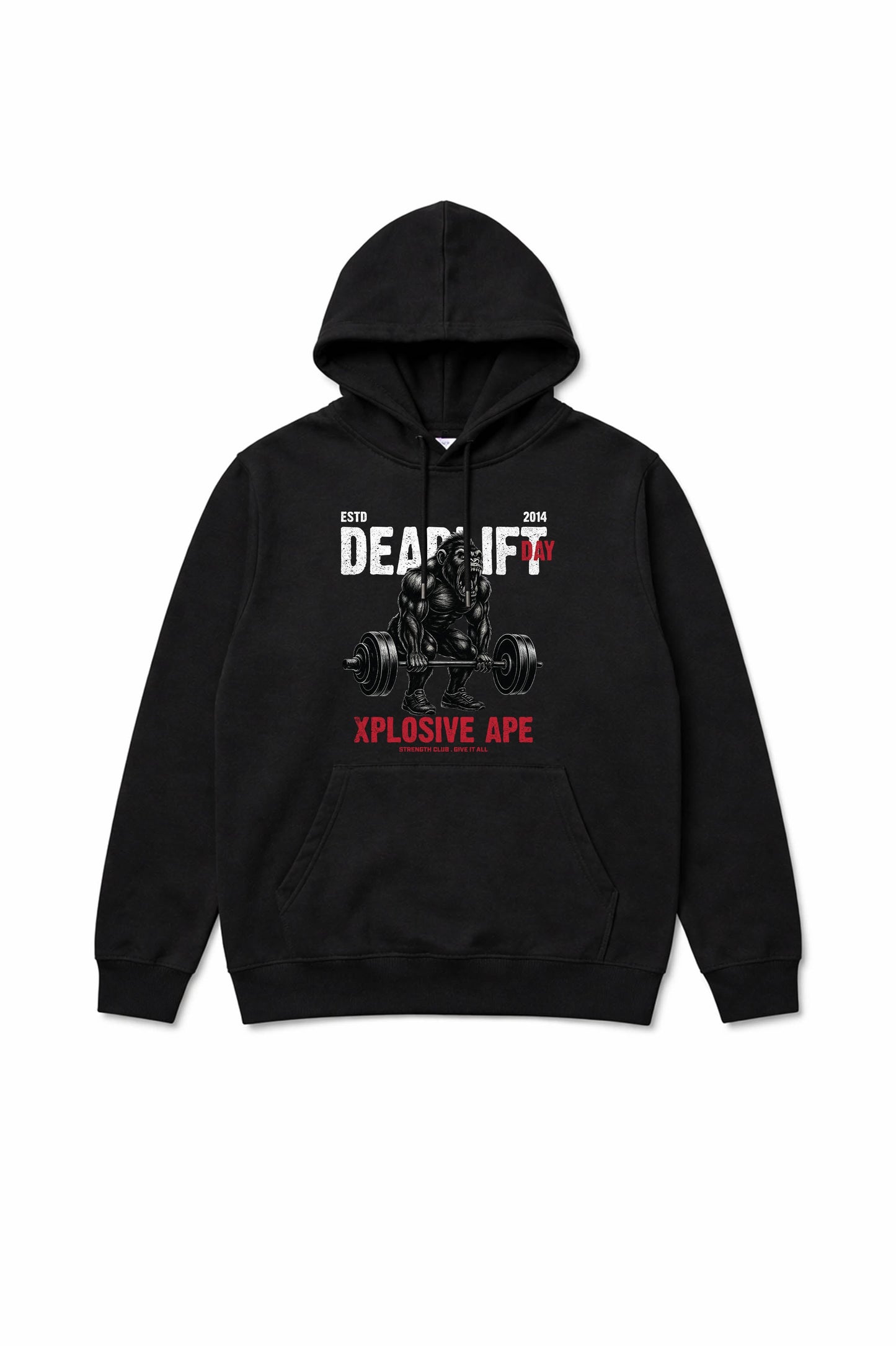 XAPE Deadlift Day V4 String Hoodie - Black