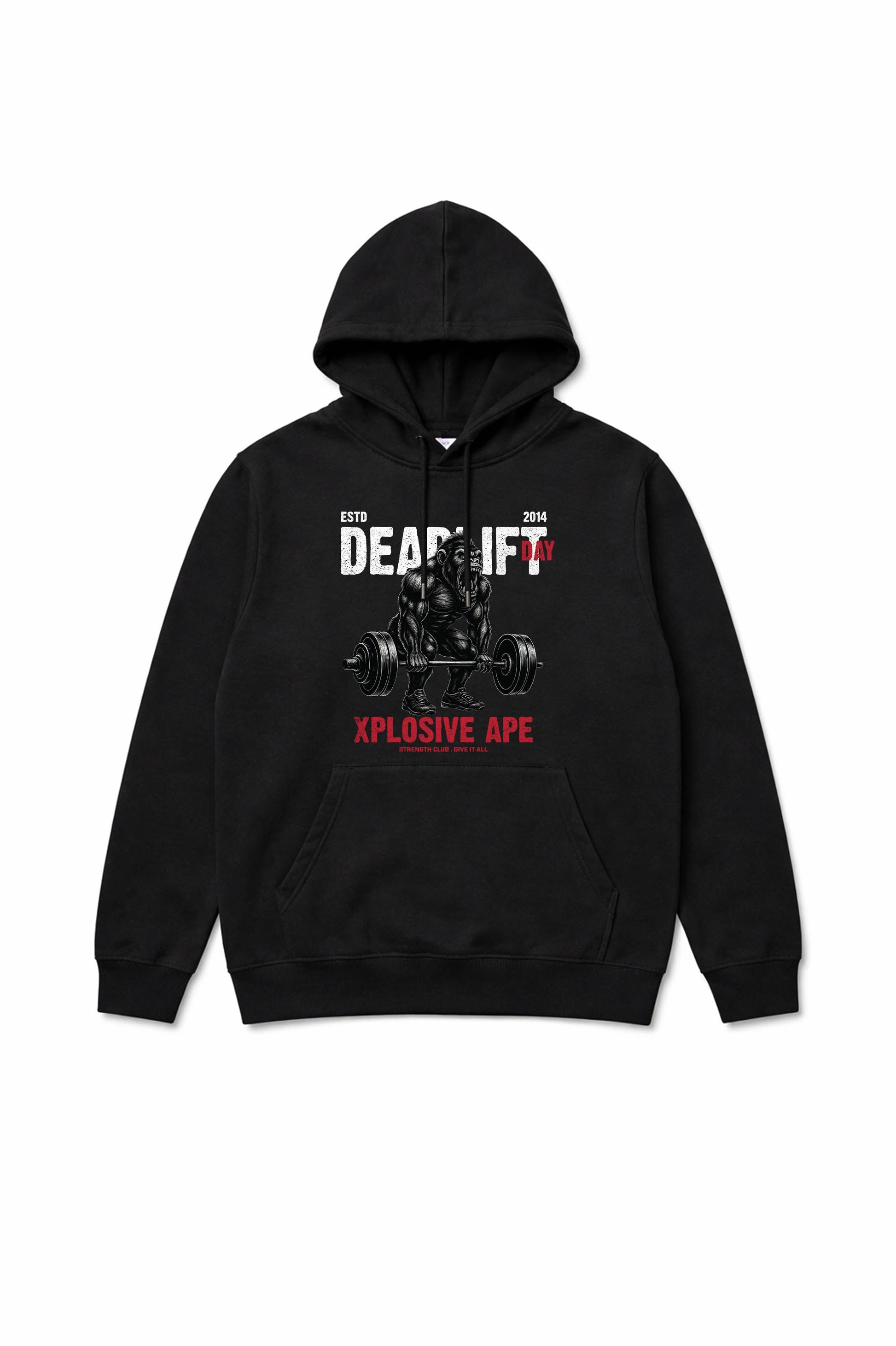 XAPE Deadlift Day V4 String Hoodie - Black