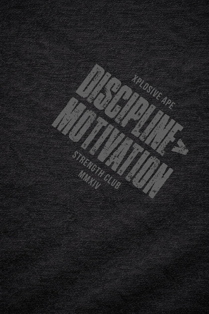 XAPE Discipline Motivation String Hoodie - Black