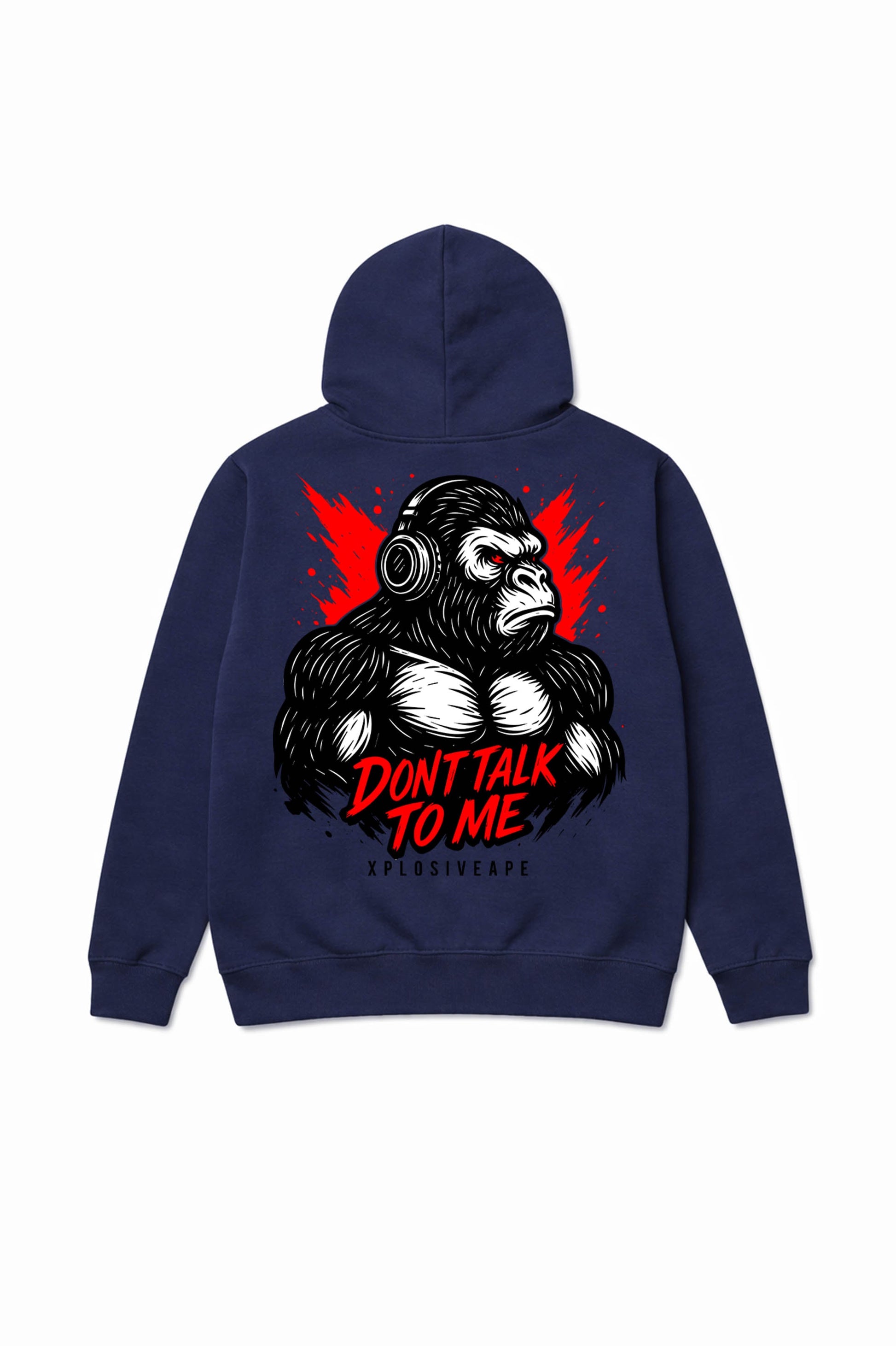 XAPE Don't Talk To Me V2 String Hoodie - Navy