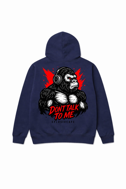 XAPE Don't Talk To Me V2 String Hoodie - Navy