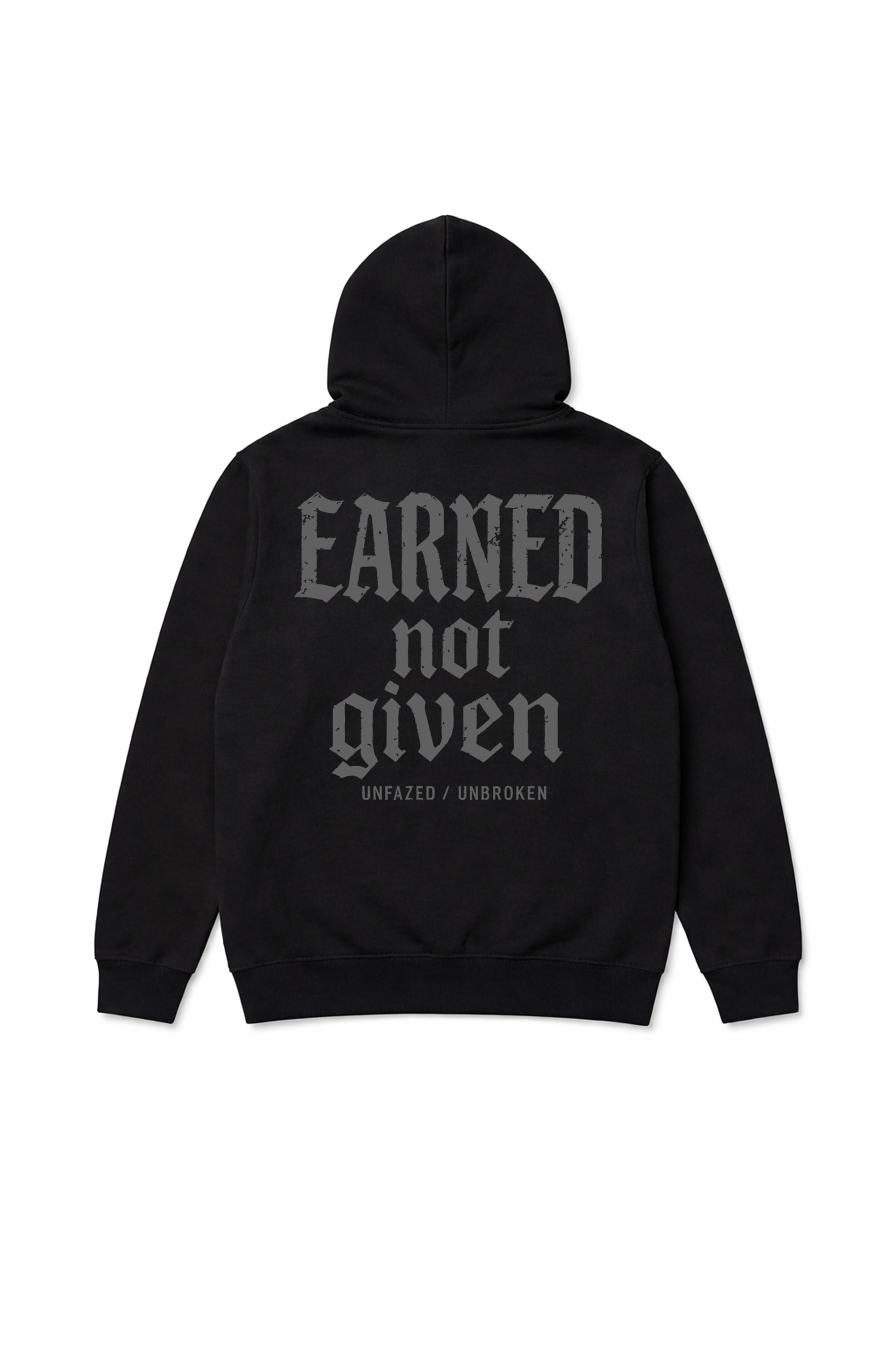 XAPE Earned Not Given String Hoodie - Black
