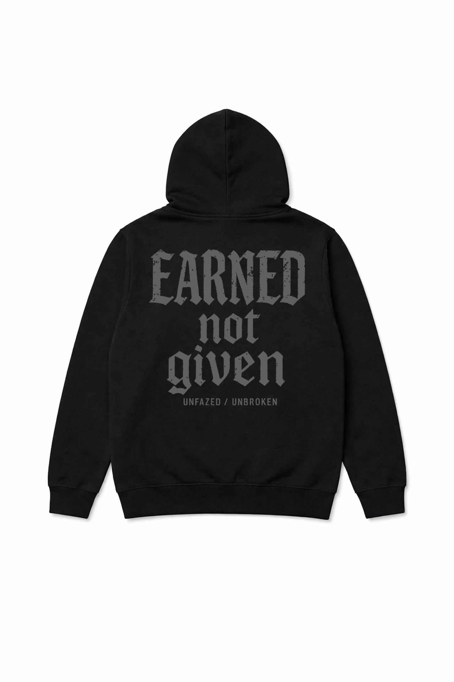 XAPE Earned Not Given String Hoodie - Black